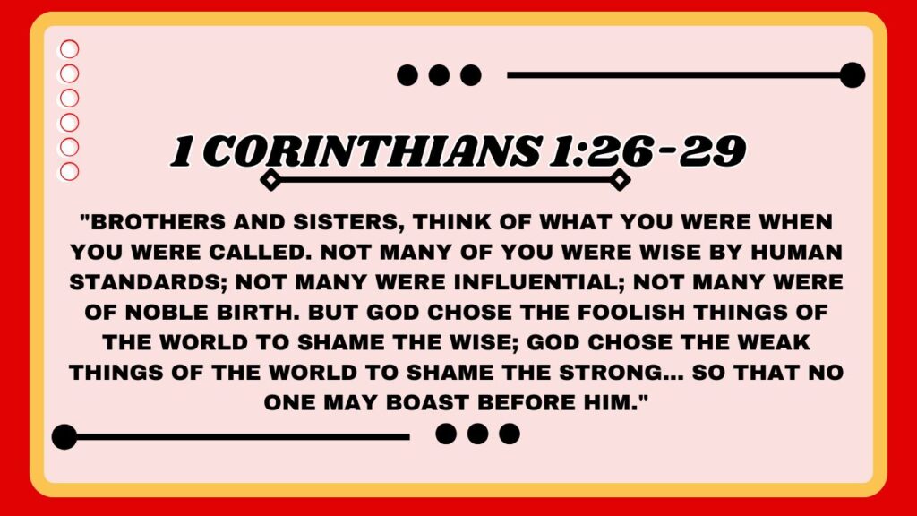 1 Corinthians 1:26-29