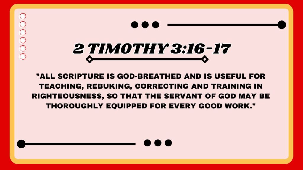 2 Timothy 3:16-17