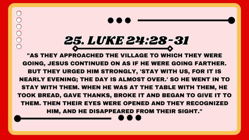 25. Luke 24:28-31