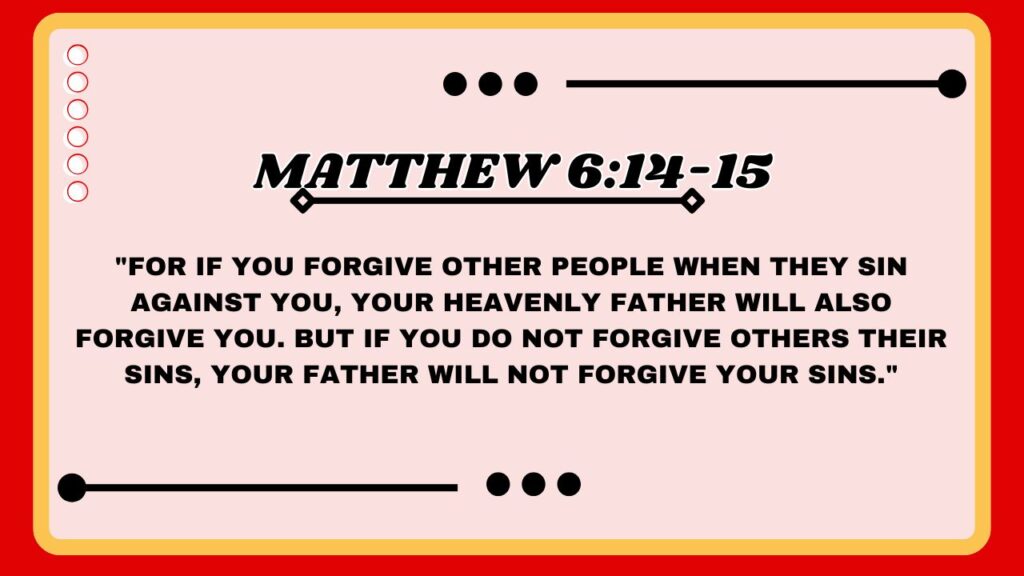 Matthew 6:14-15