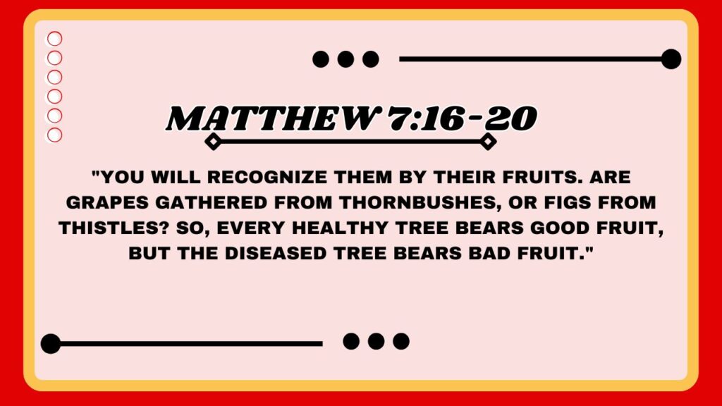 Matthew 7:16-20