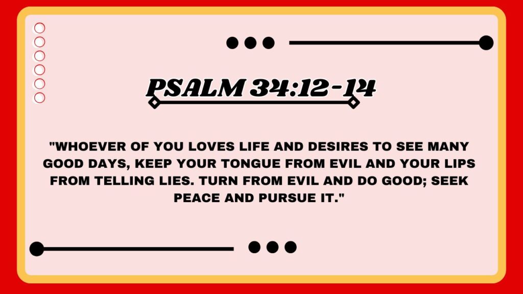 Psalm 34:12-14