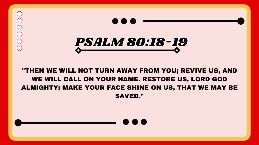 Psalm 80:18-19