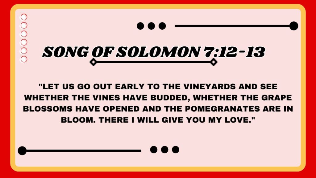 Song of Solomon 7:12-13