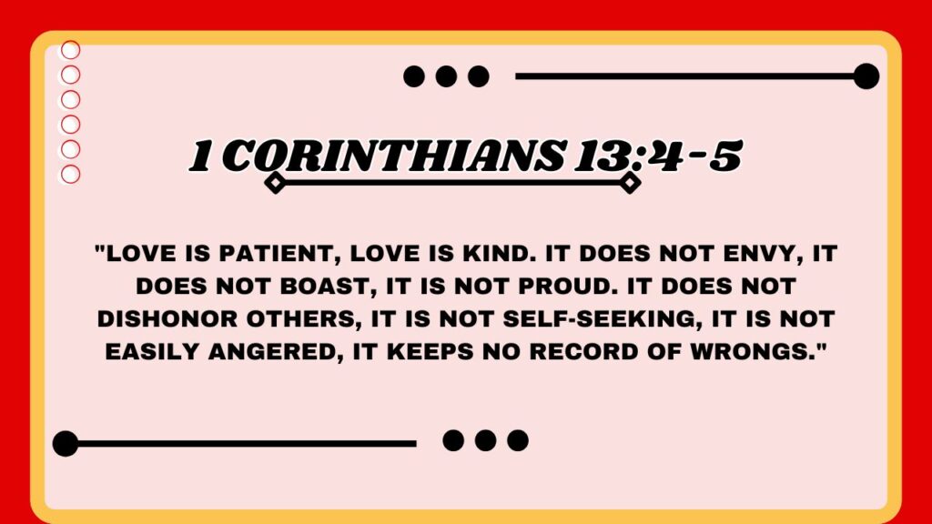 1 Corinthians 13:4-5