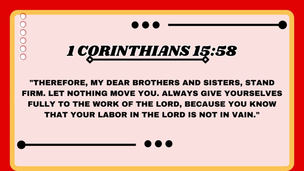 1 Corinthians 15:58
