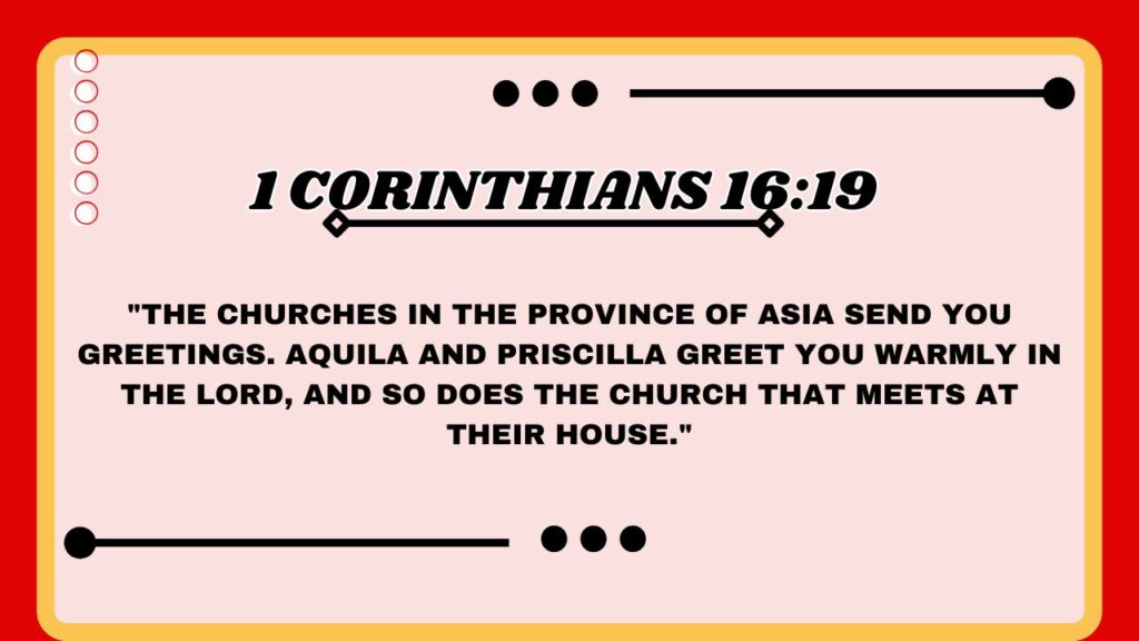 1 Corinthians 16:19