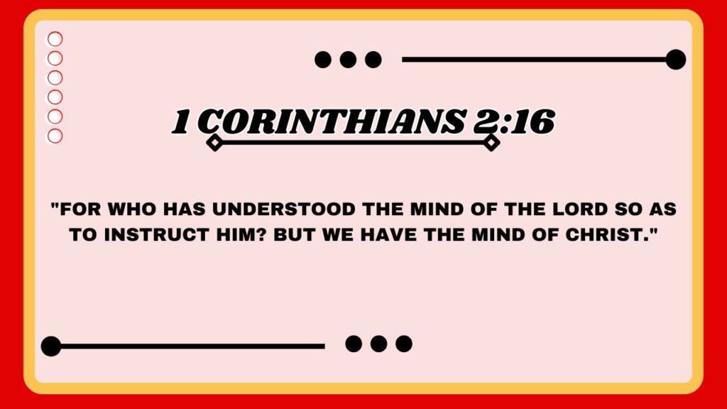 1 Corinthians 2:16