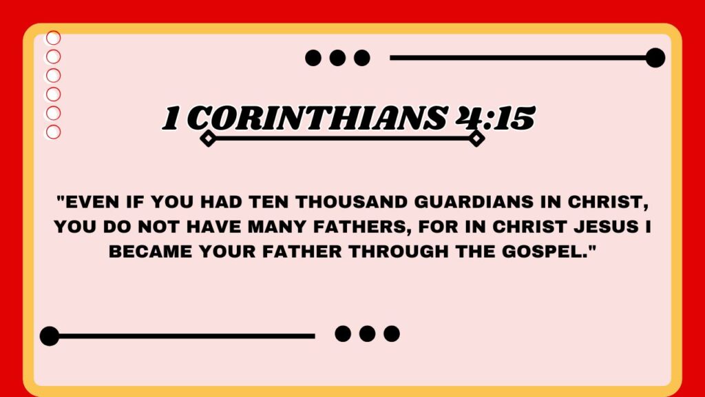 1 Corinthians 4:15