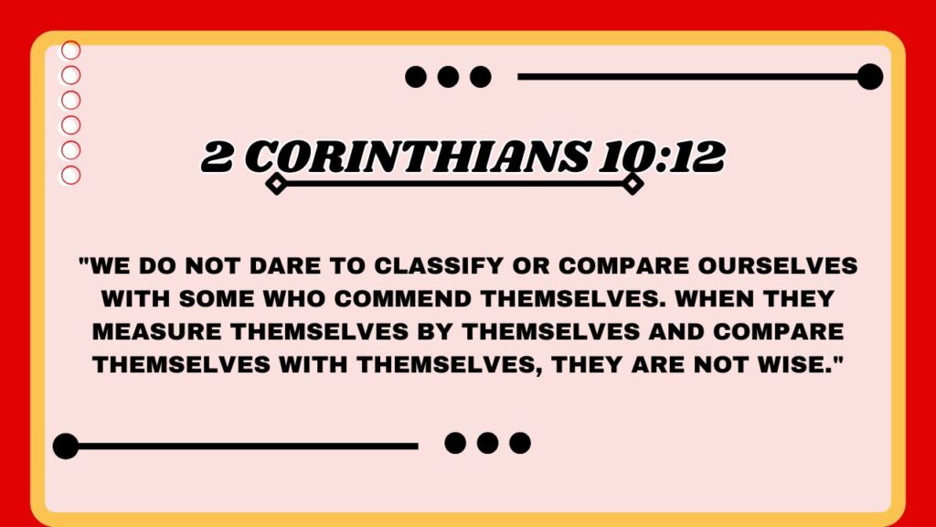 2 Corinthians 10:12 