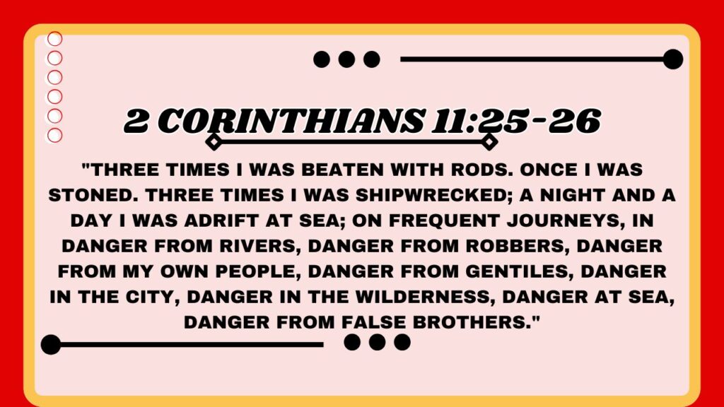 2 Corinthians 11:25-26