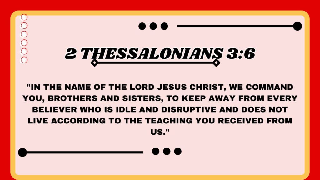 2 Thessalonians 3:6