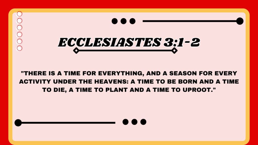 Ecclesiastes 3:1-2