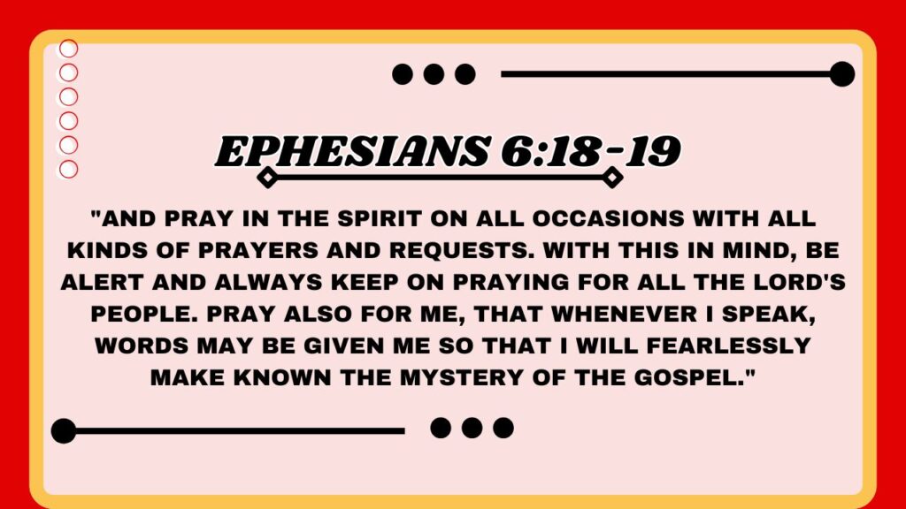  Ephesians 6:18-19 