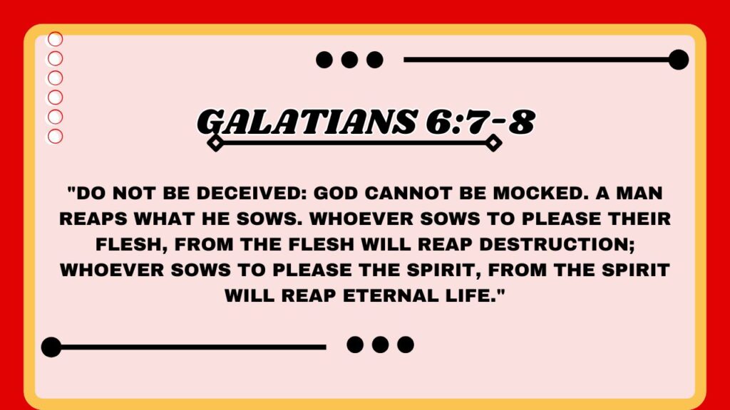 Galatians 6:7-8