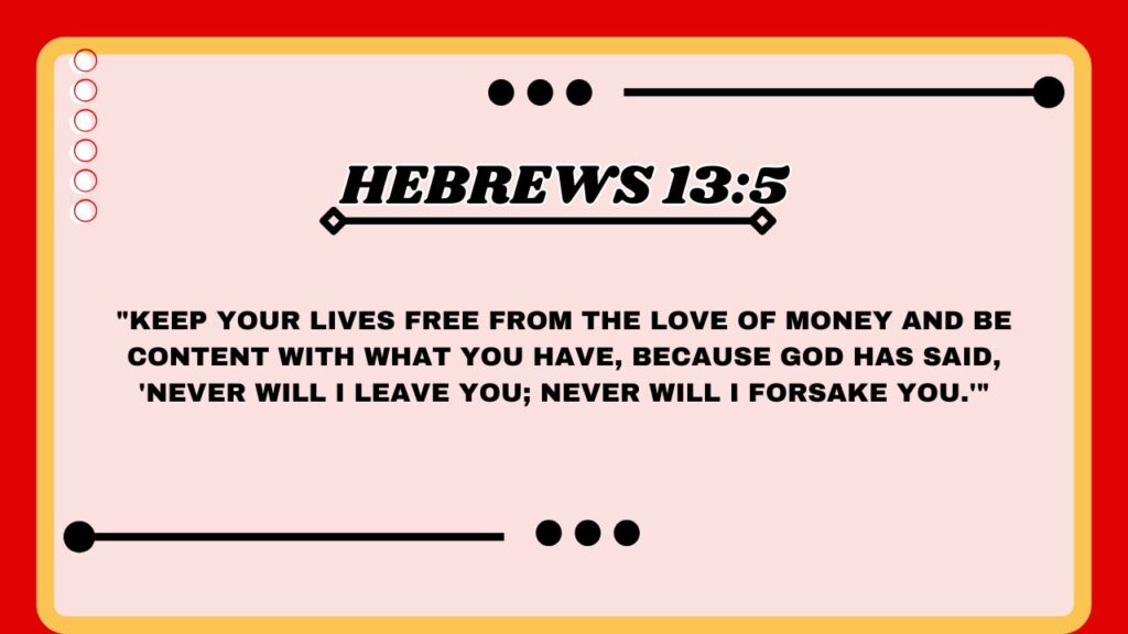 Hebrews 13:5