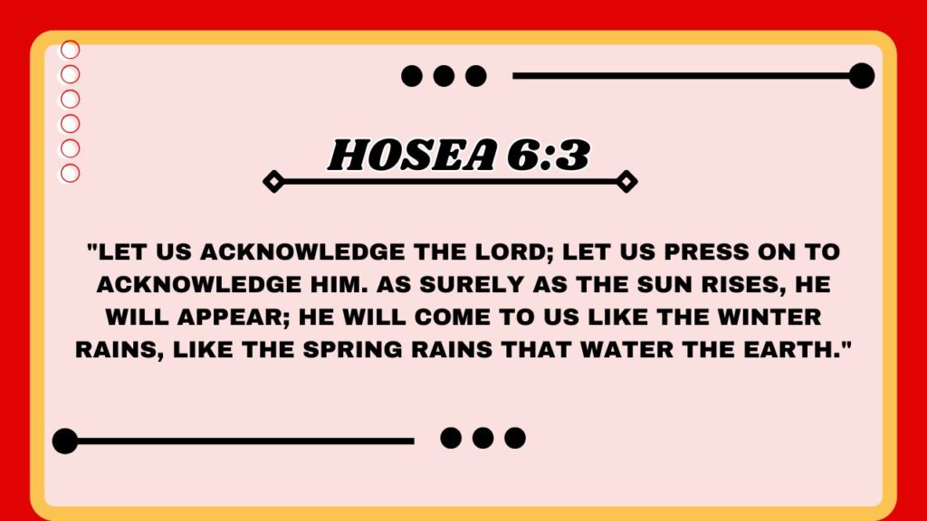 Hosea 6:3