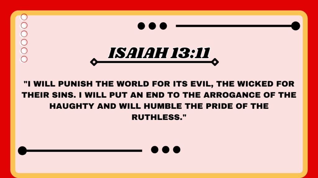 Isaiah 13:11