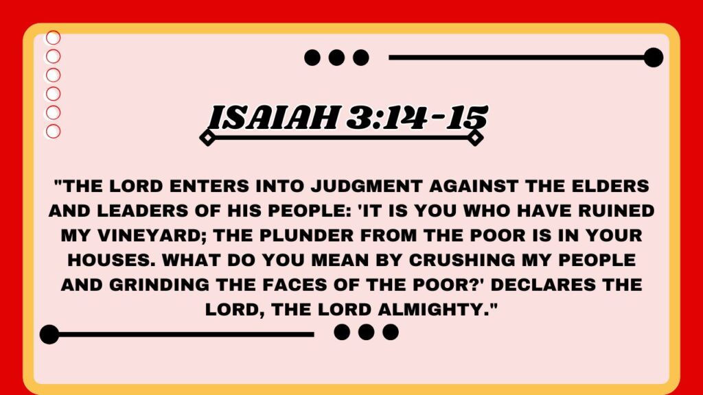 Isaiah 3:14-15