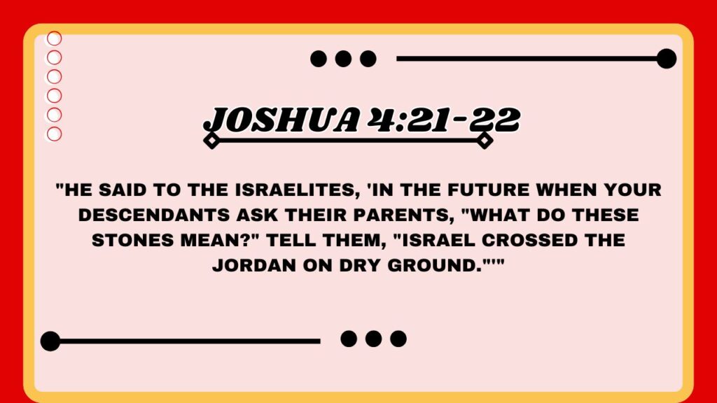 Joshua 4:21-22