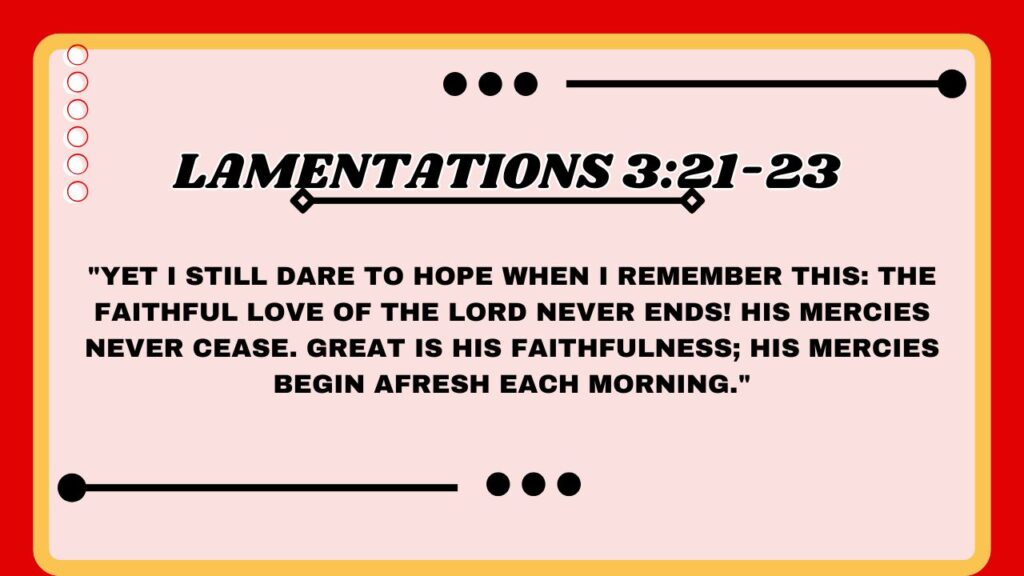 Lamentations 3:21-23