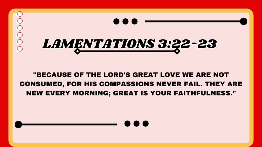 Lamentations 3:22-23