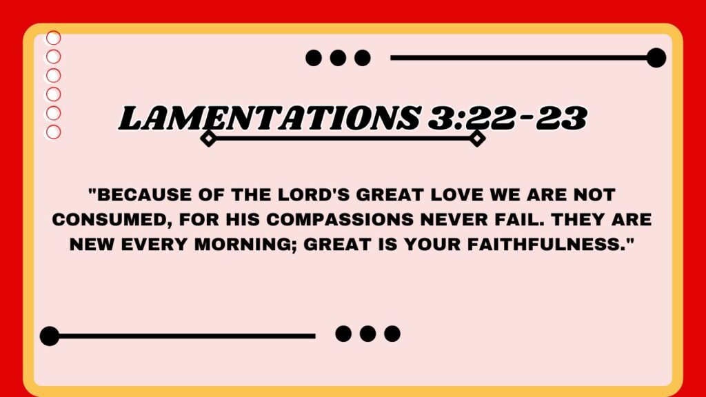Lamentations 3:22-23