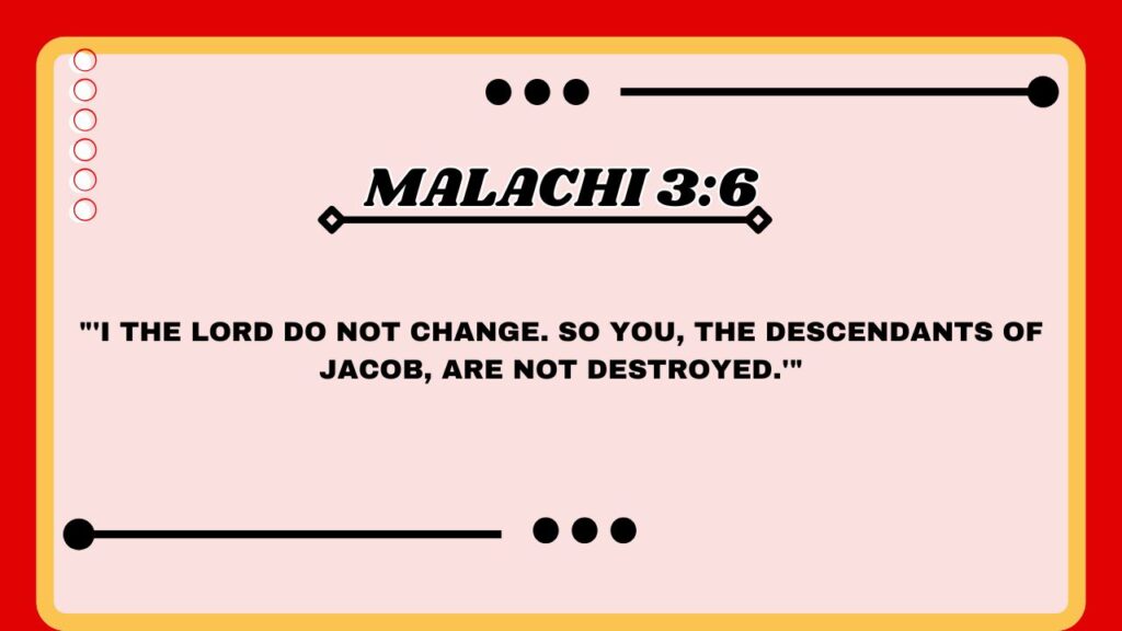  Malachi 3:6
