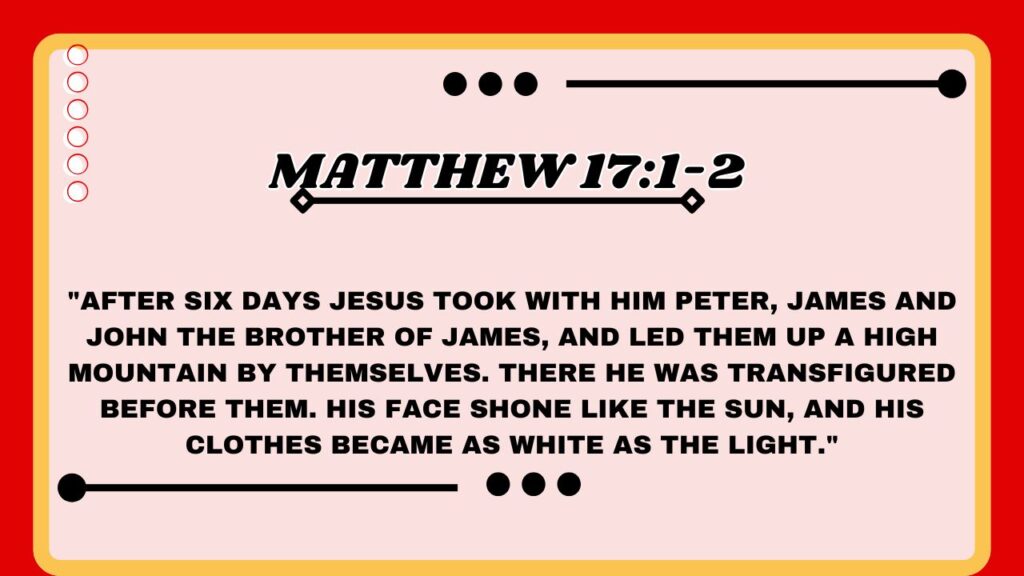  Matthew 17:1-2 