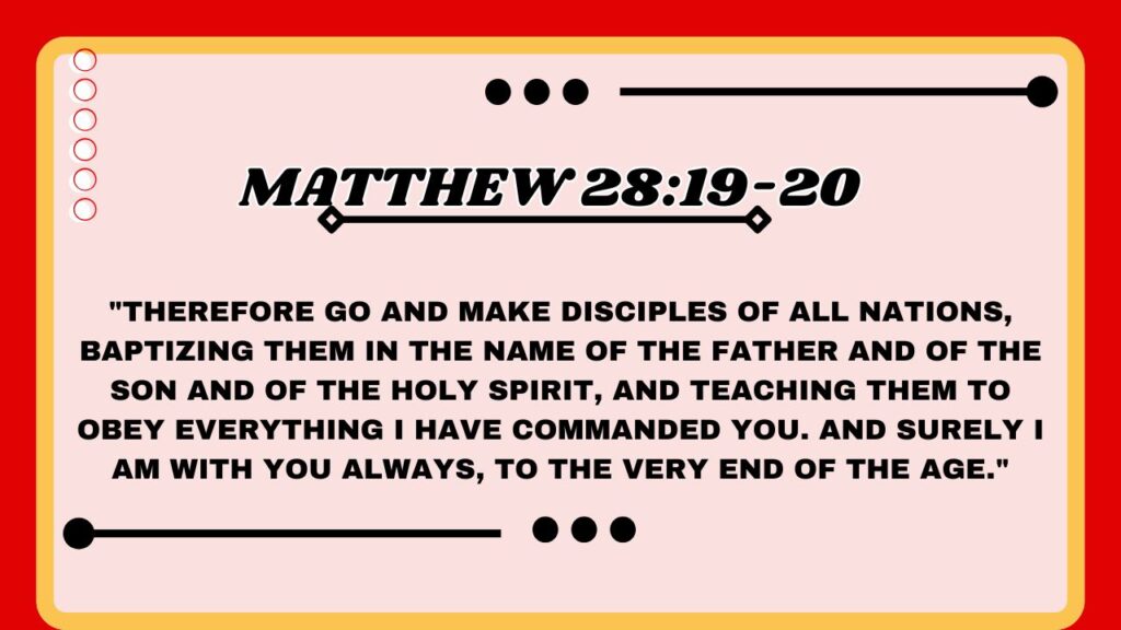 Matthew 28:19-20 
