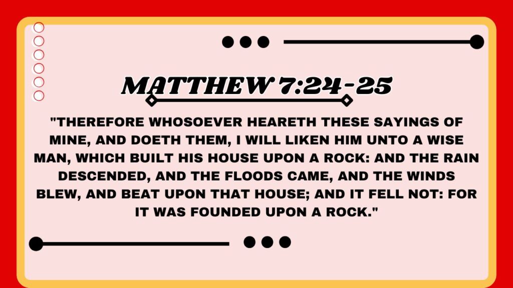  Matthew 7:24-25
