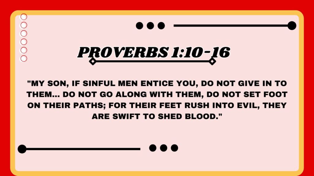 Proverbs 1:10-16