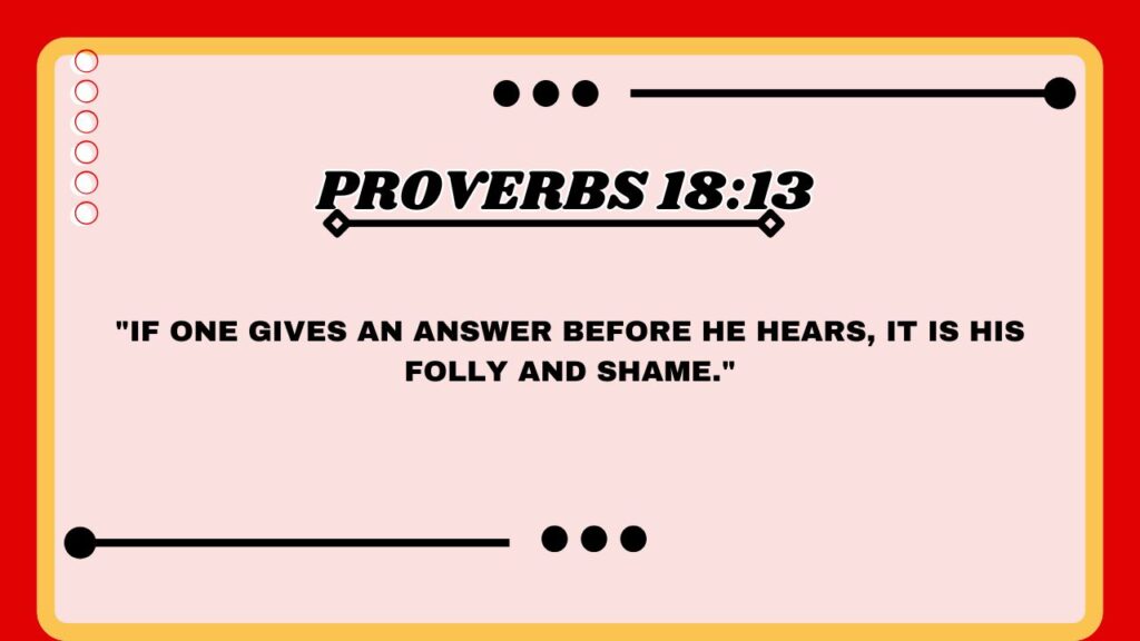 Proverbs 18:13