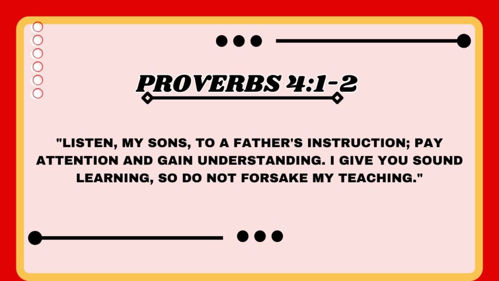 Proverbs 4:1-2