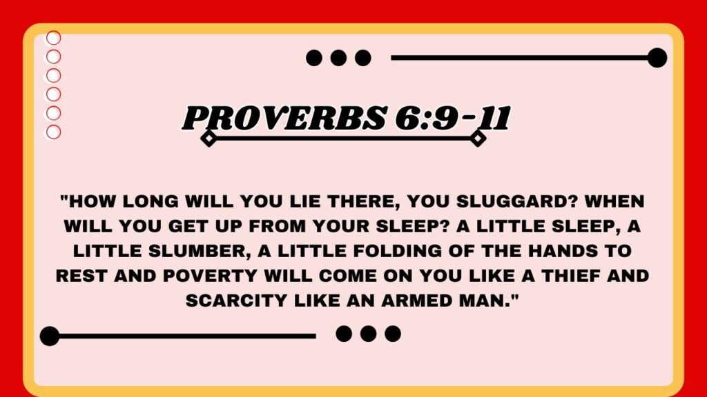 Proverbs 6:9-11
