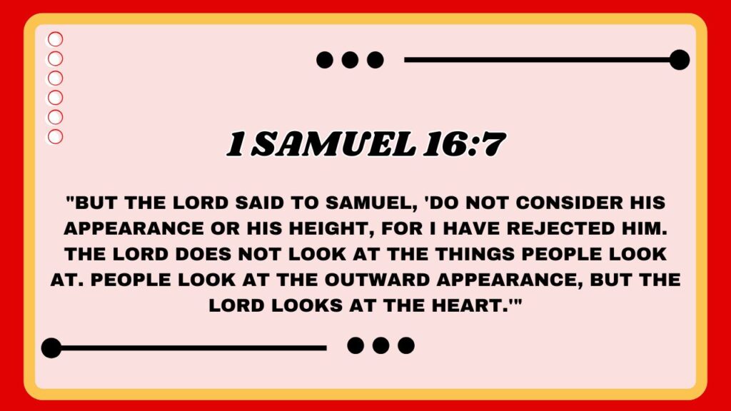 1 Samuel 16:7