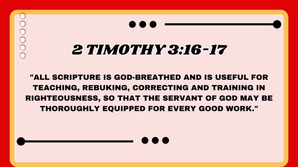 2 Timothy 3:16-17