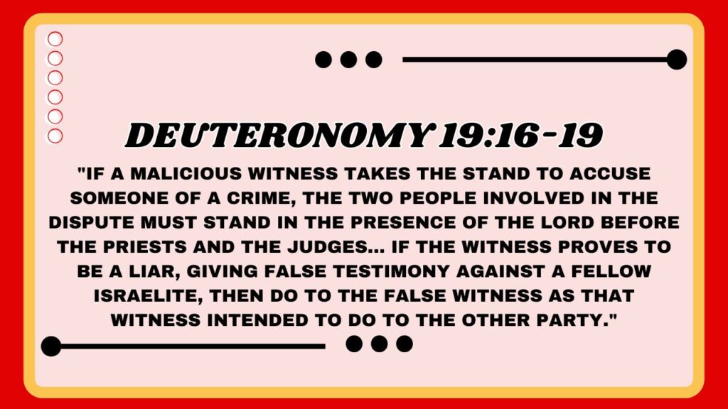Deuteronomy 19:16-19