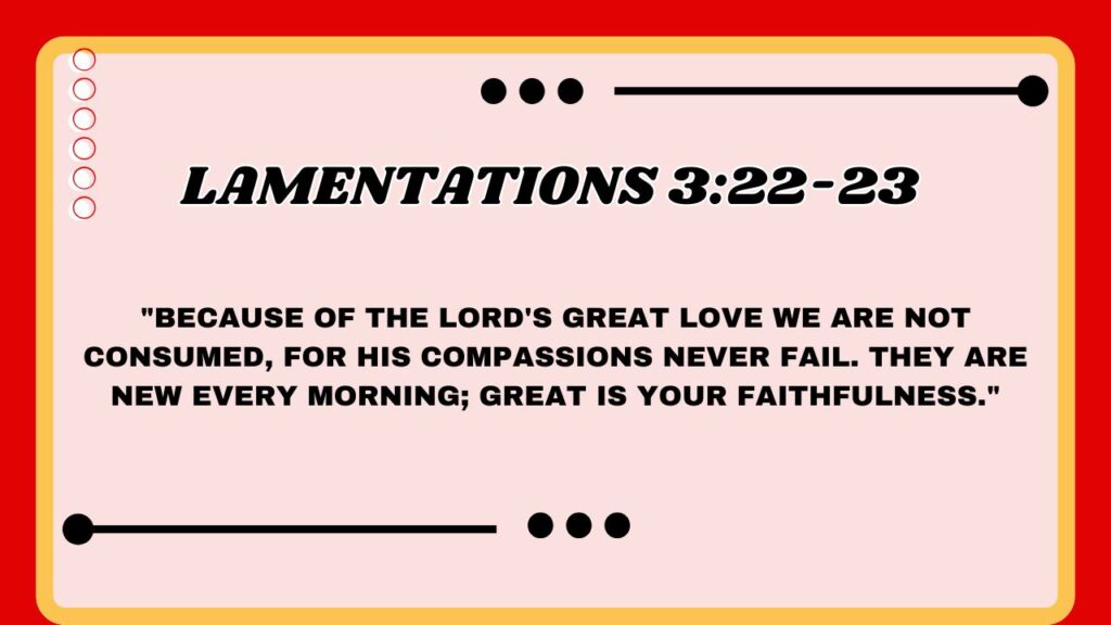 Lamentations 3:22-23